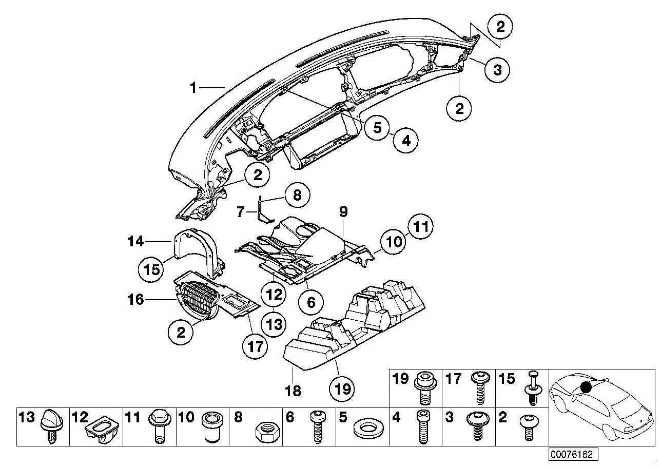 BMW I-Tafel oben Leder E52 51458241707