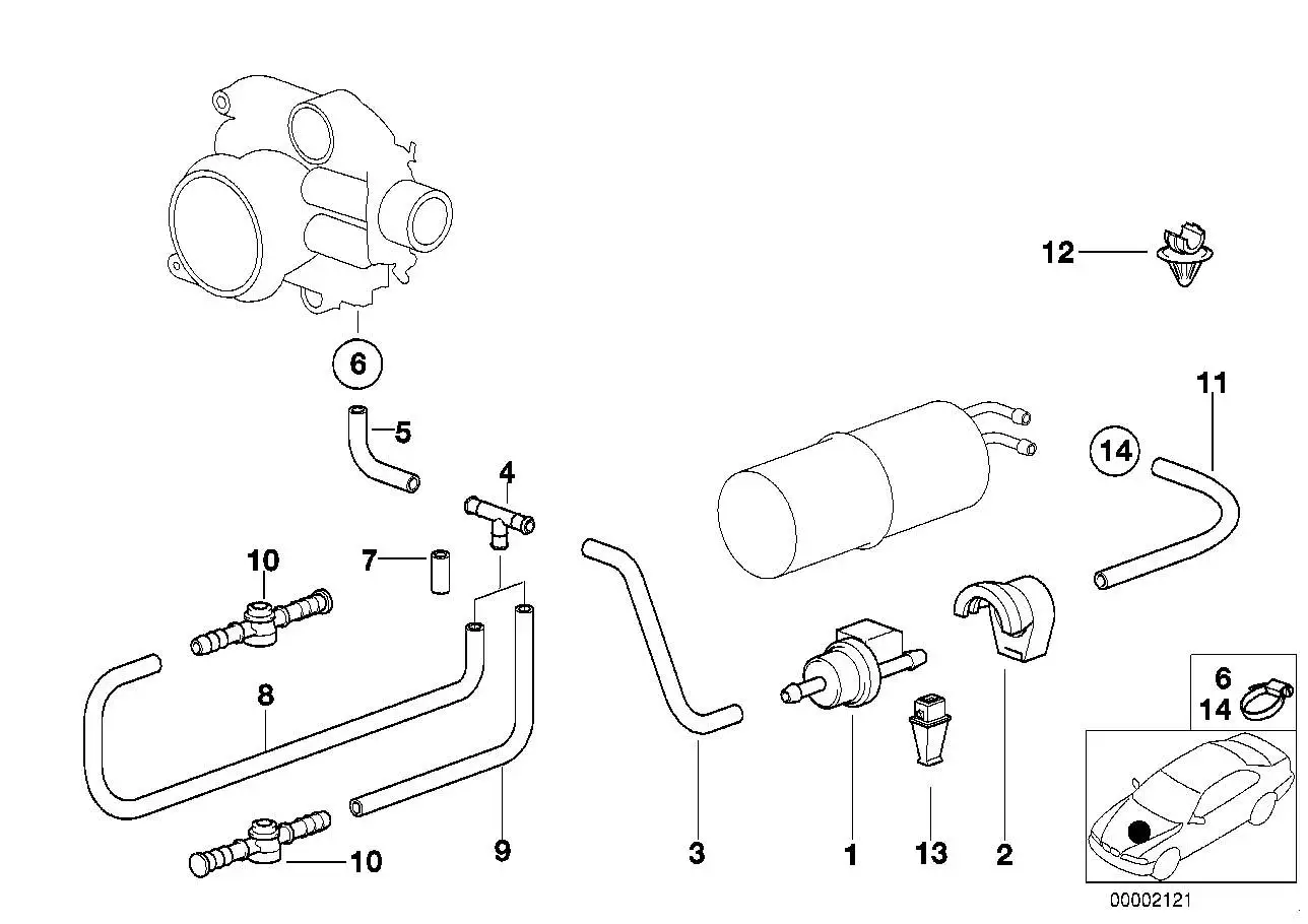 BMW Formschlauch E39 13901433676