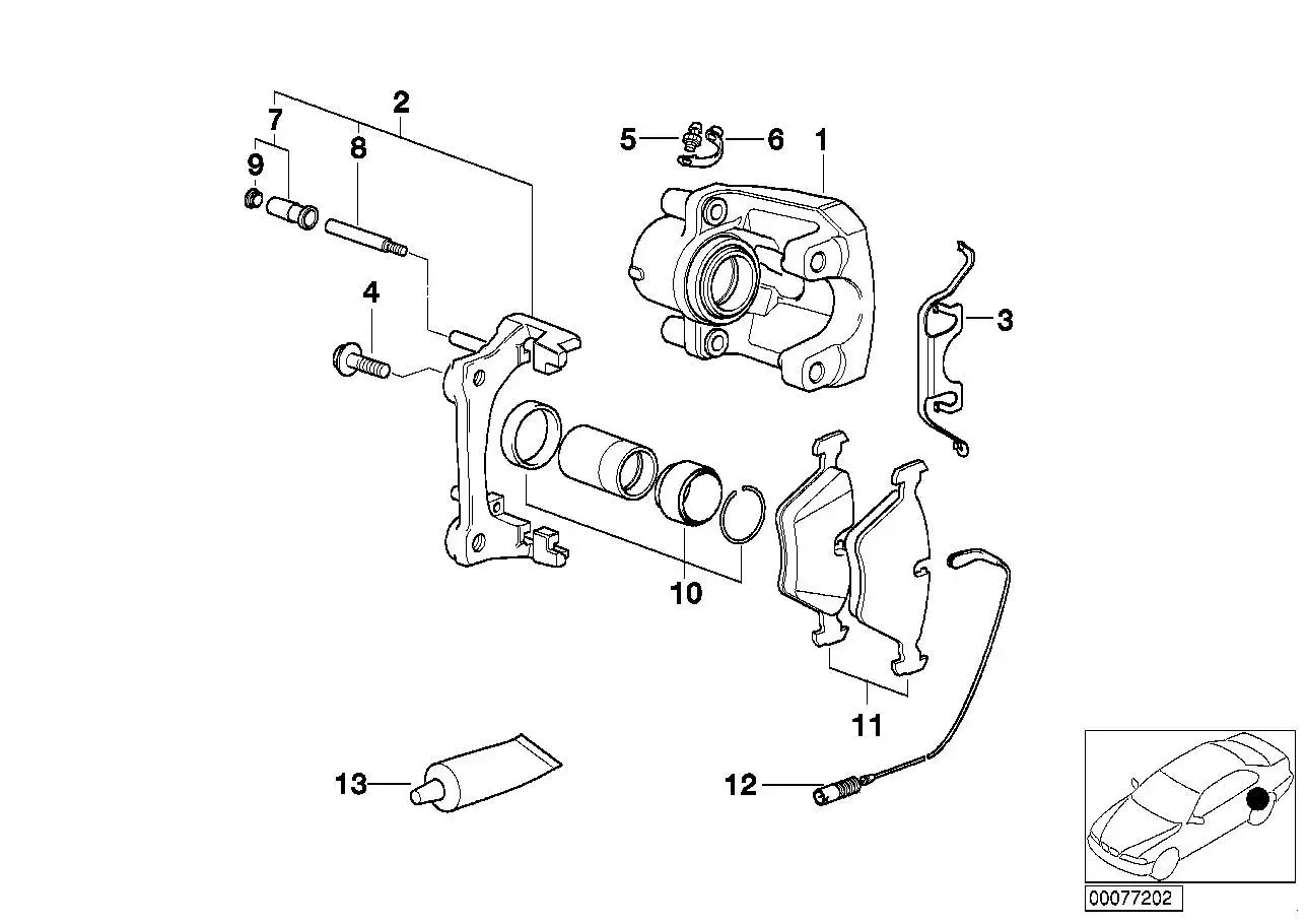 BMW Bremsträger E39 34211163648