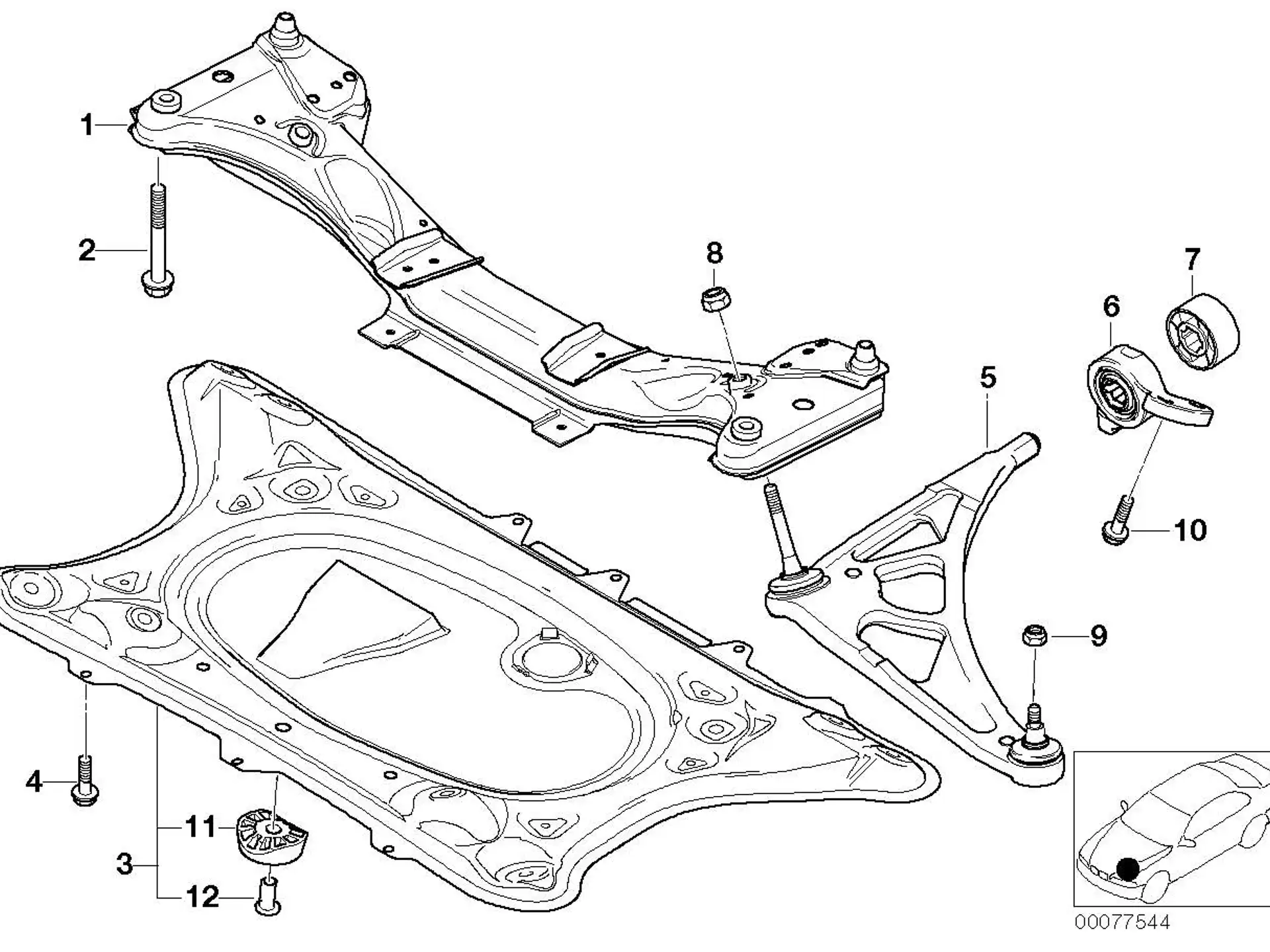 BMW Bundmutter selbstsichernd E46 R50 R53 31106777806