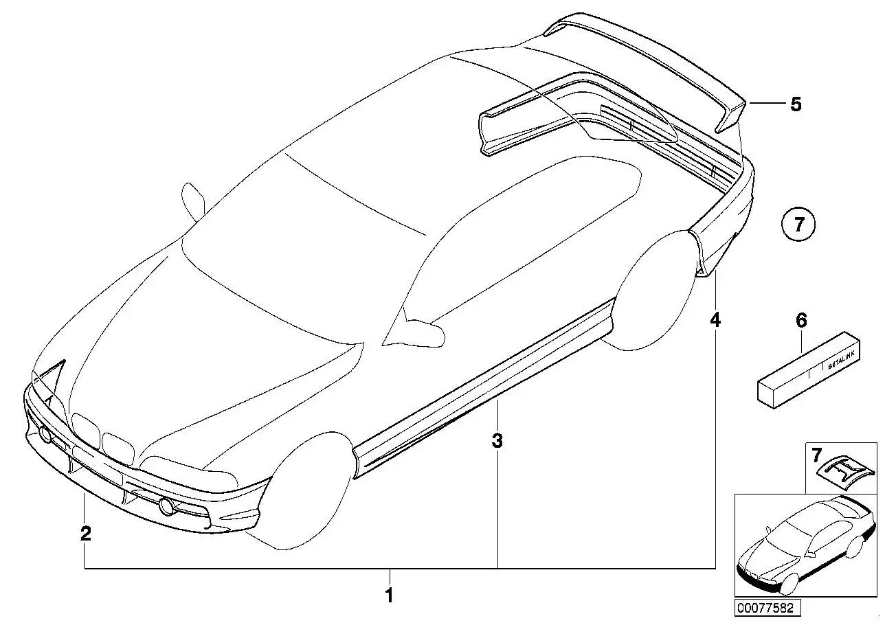 BMW Aufnahme Seitenwand rechts E46 51128195322 - 3er E46