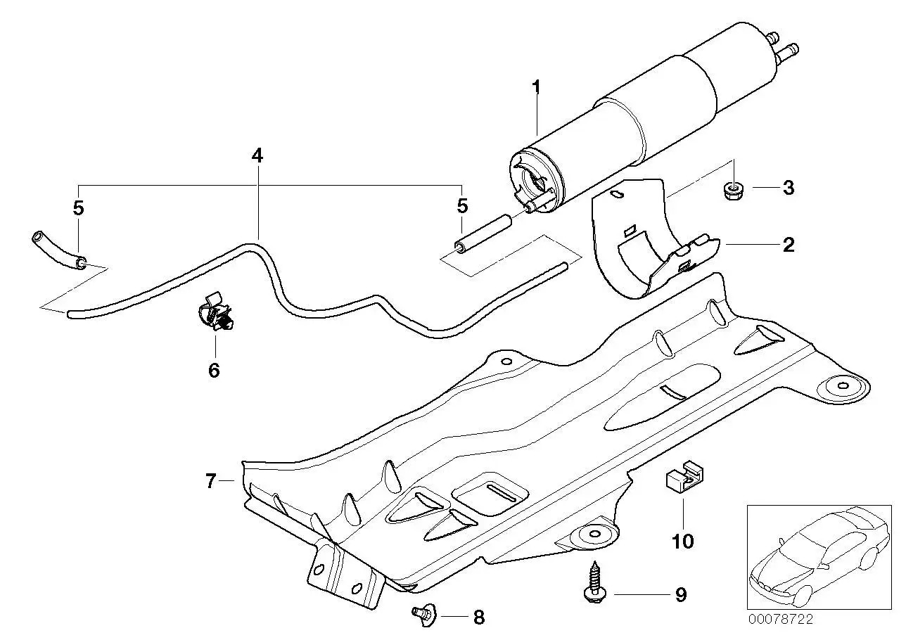 BMW Halter Kraftstofffilter E46 13321435583 - Bildposition 02