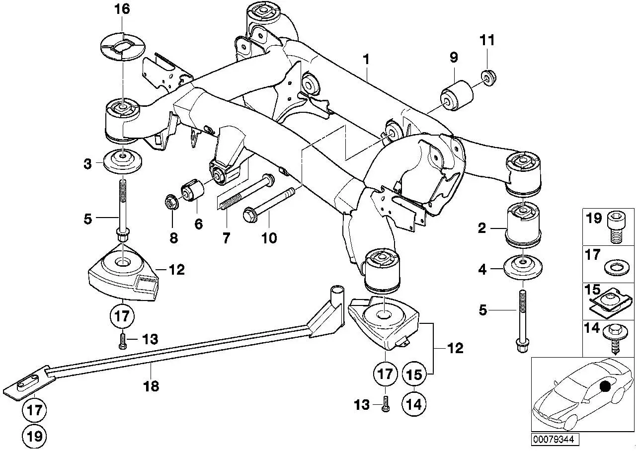 BMW Strebe links E39 51717892185 - 5er E39