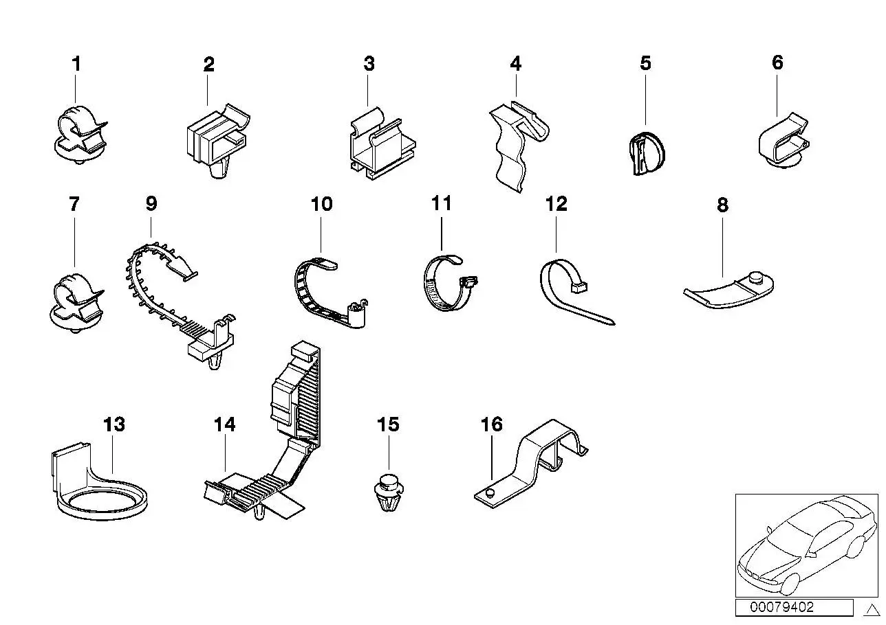 BMW Kabelhalter E38 E39 61138350835 - Bildposition 14