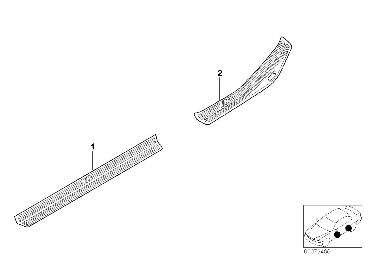 BMW Blende Einstieg rechts E46 51477891930