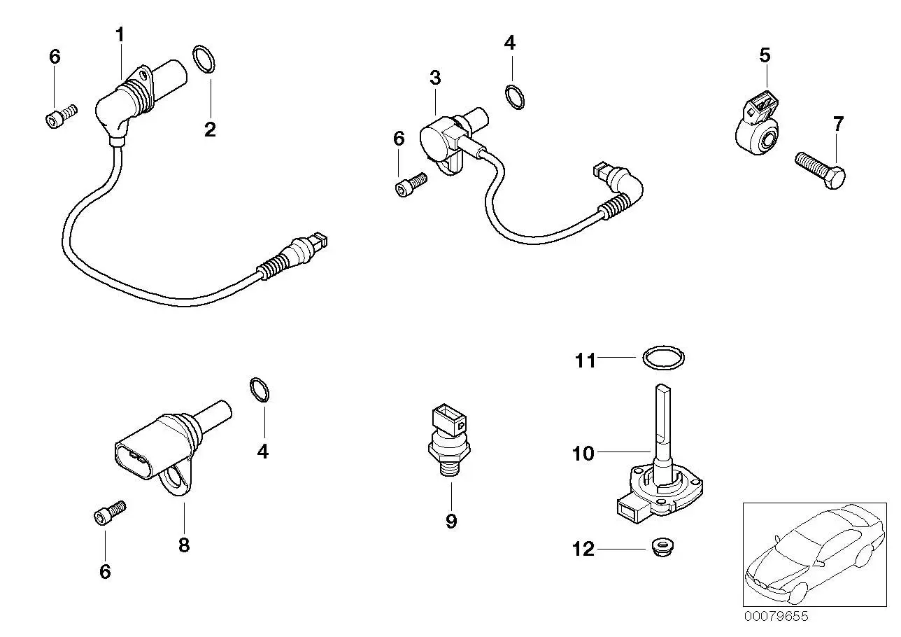BMW Klopfsensor E46 E85 E86 12147839167 - Bildposition 05