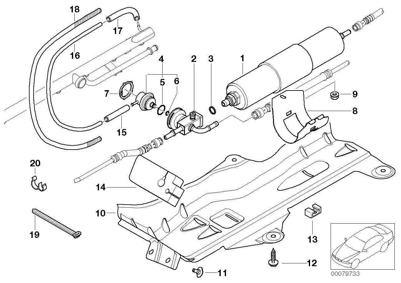 BMW Abdichtelement E46 13327830949 - Bildposition 14