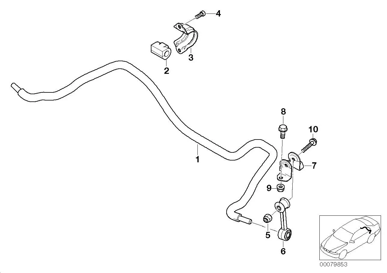 BMW Stabilisator hinten E46 E85 33552282181