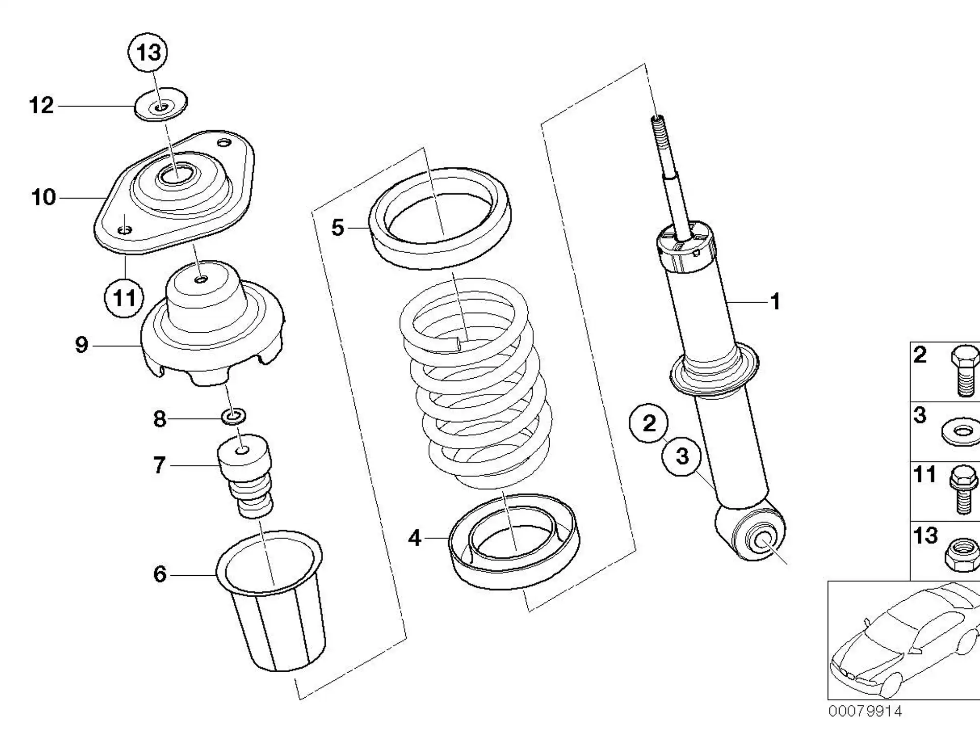 BMW Federunterlage oben R50 R52 R53 R55 R56 R57 R58 R59 R60 R61 33531495714