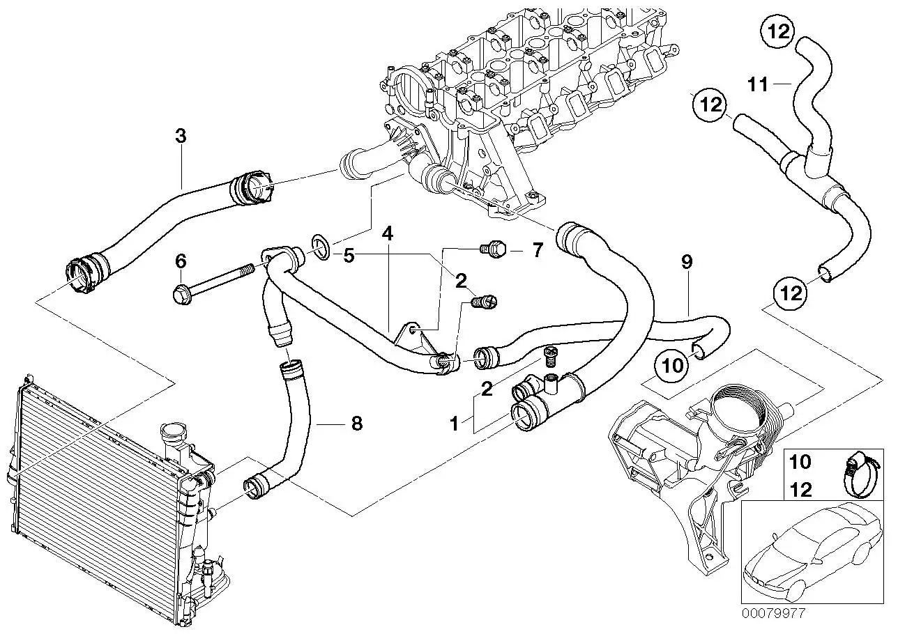 BMW Wasserschlauch E46 11532247307