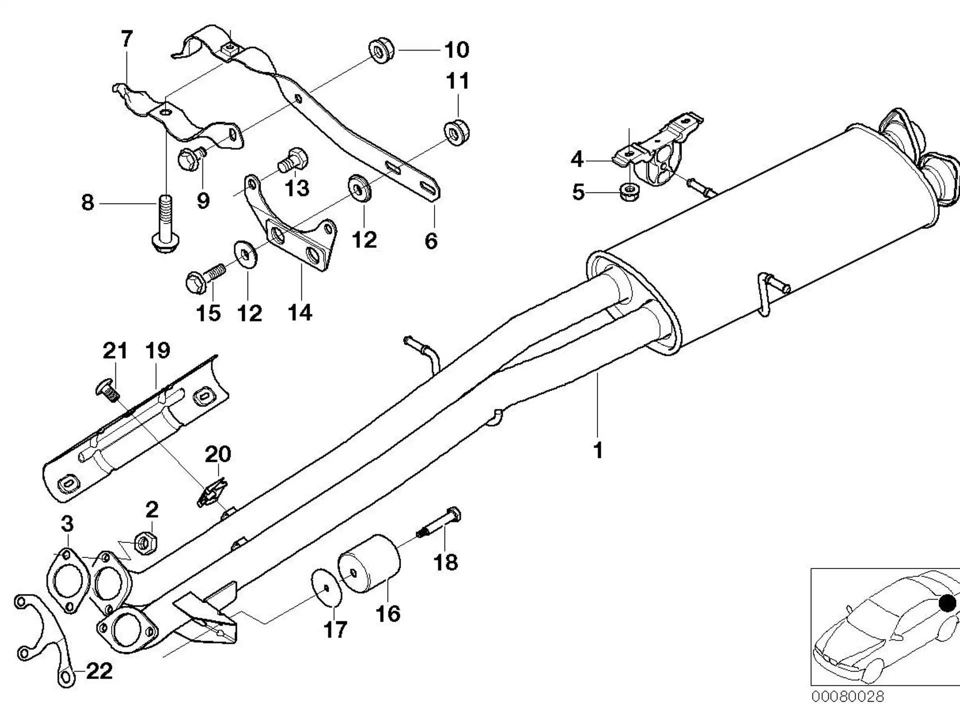 BMW Einsteckmutter E53 K26 K30 K40 K41 K43 K47 R22 18121341655
