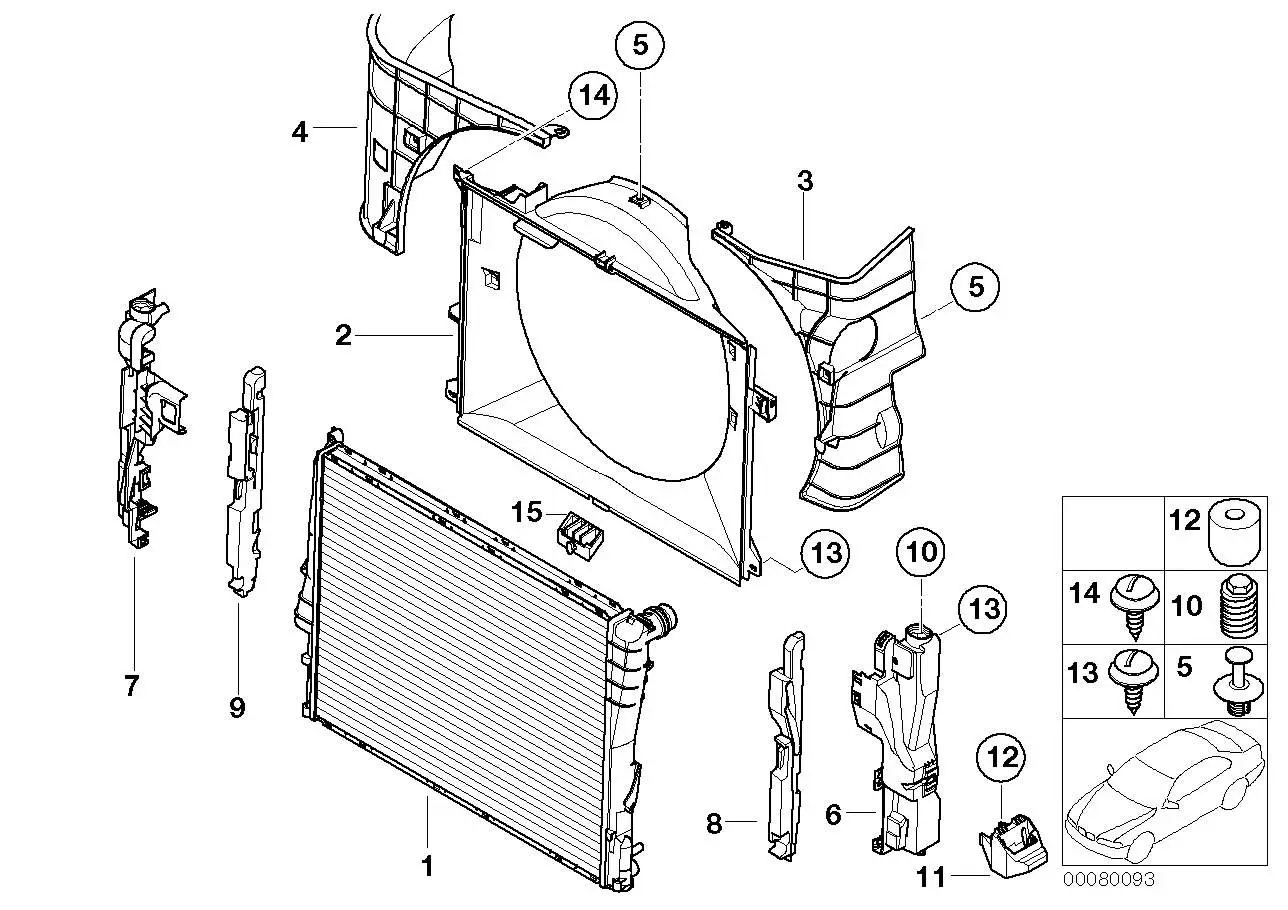 BMW Lüfterzarge E46 17112228943 - Bildposition 02