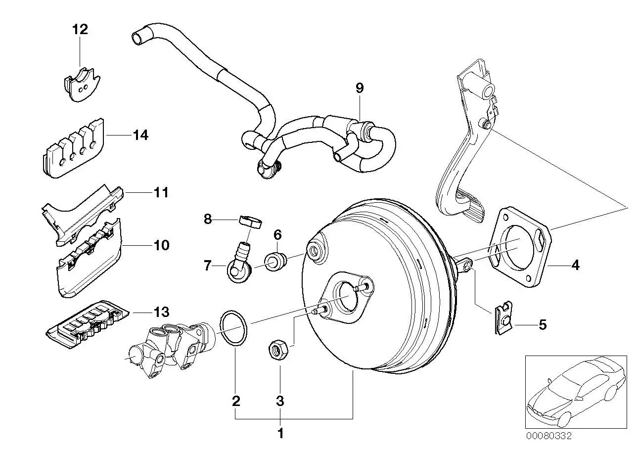 BMW Bremskraftverstärker E46 34332282193