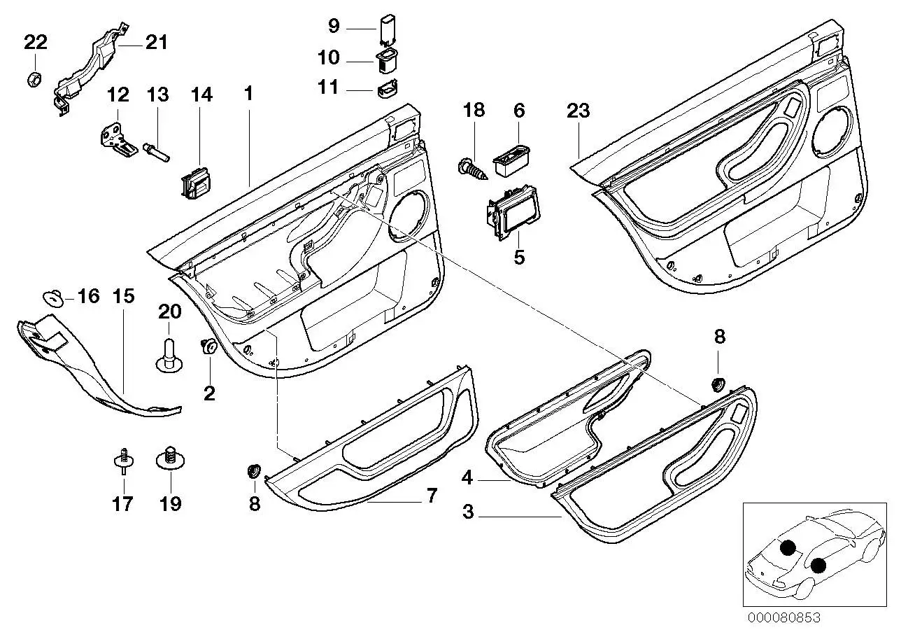 BMW Knopf Schlossicherung E38 51218186633 - Bildposition 09