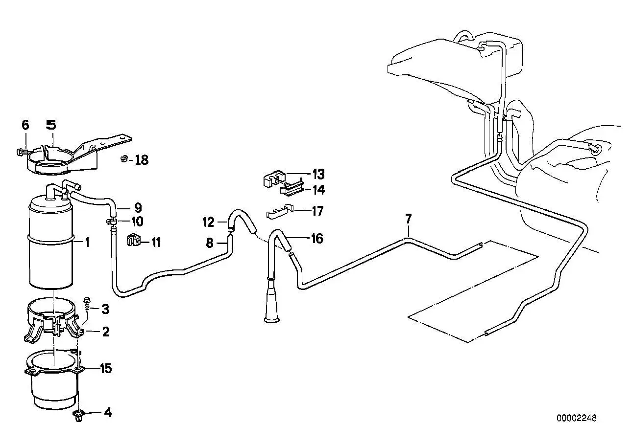 BMW Halterung E32 E34 16131178933