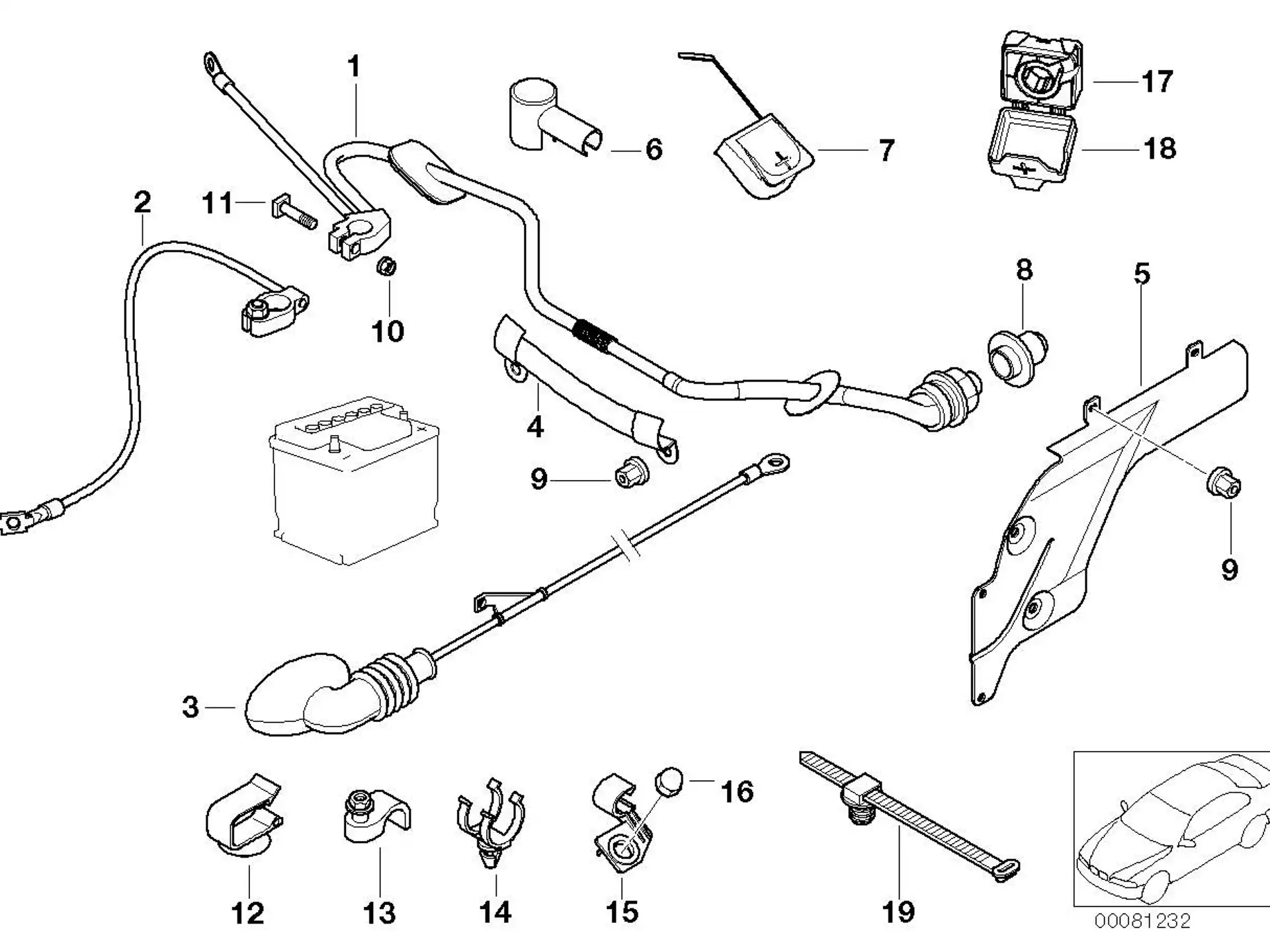 BMW Deckel Stützpunkt B+ E39 12427503054