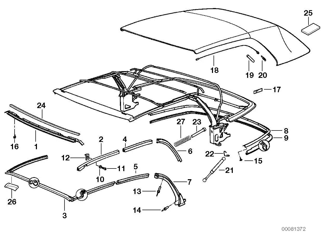 BMW Schiene hinten links E36 54318135293 - Bildposition 06