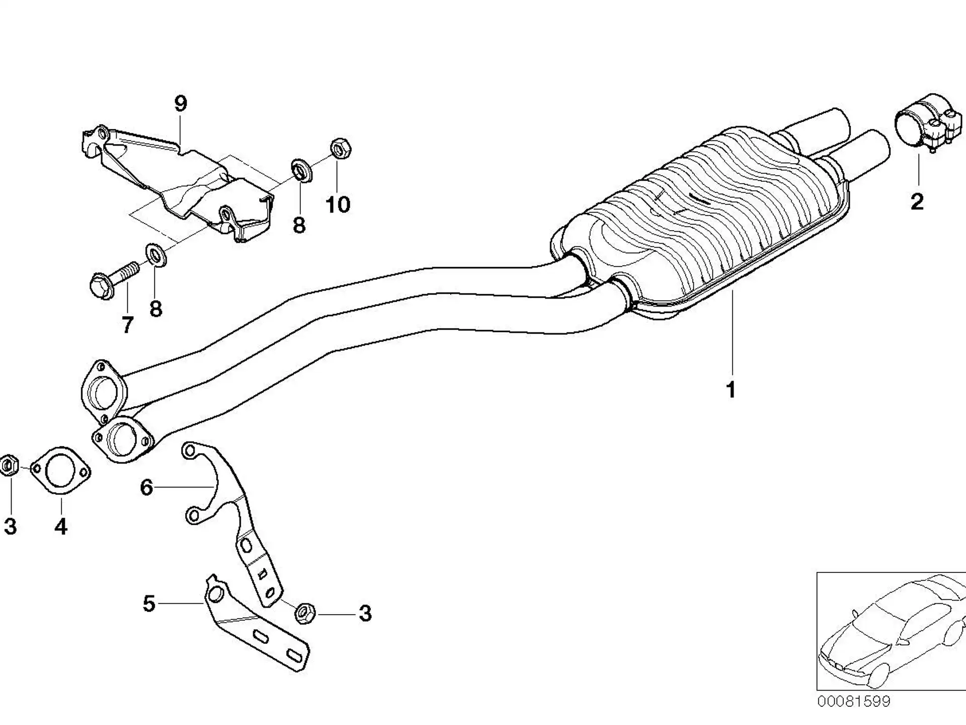 BMW Vorrohrhalter E39 18207508452