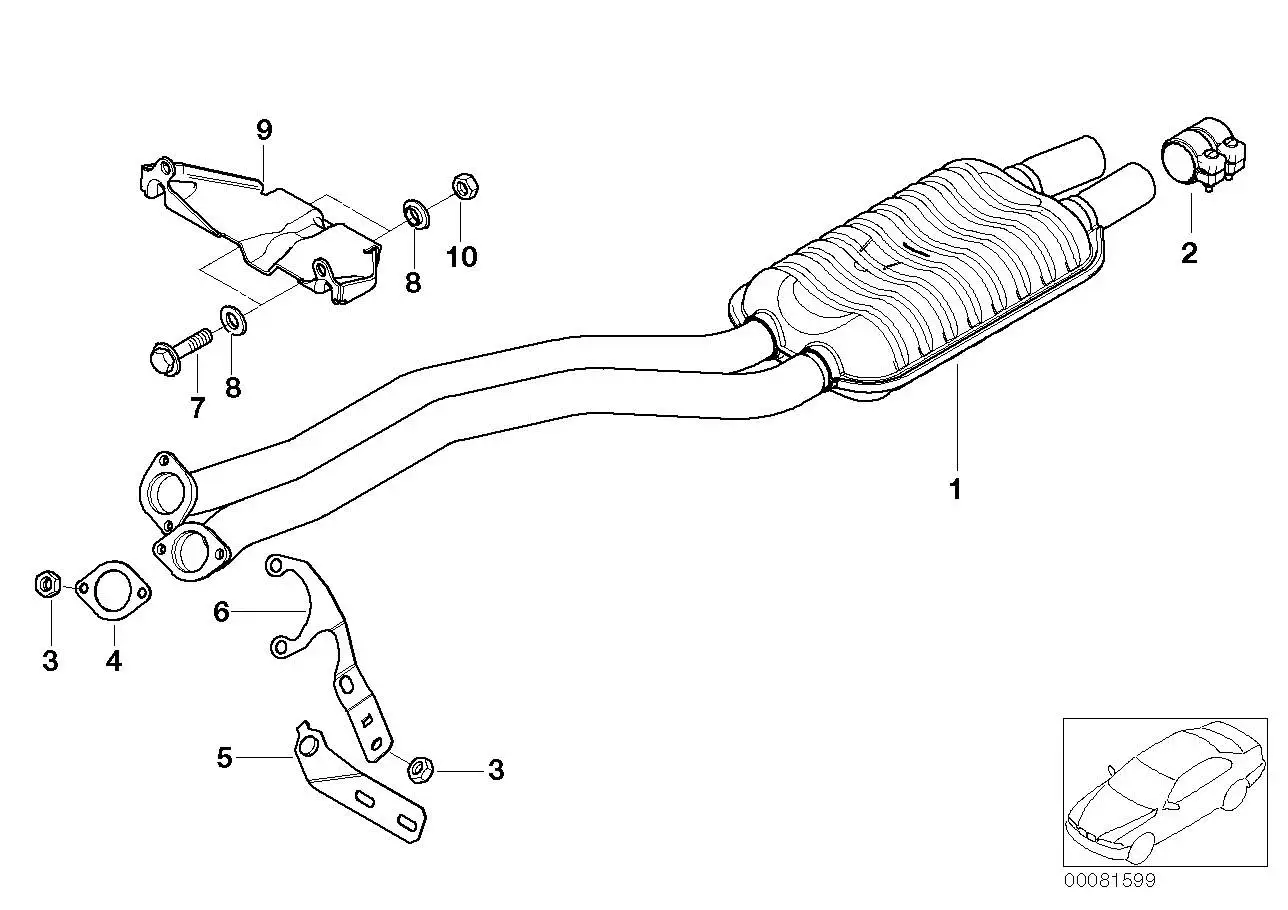 BMW Verbindungsblech E39 18207508518 - Bildposition 06