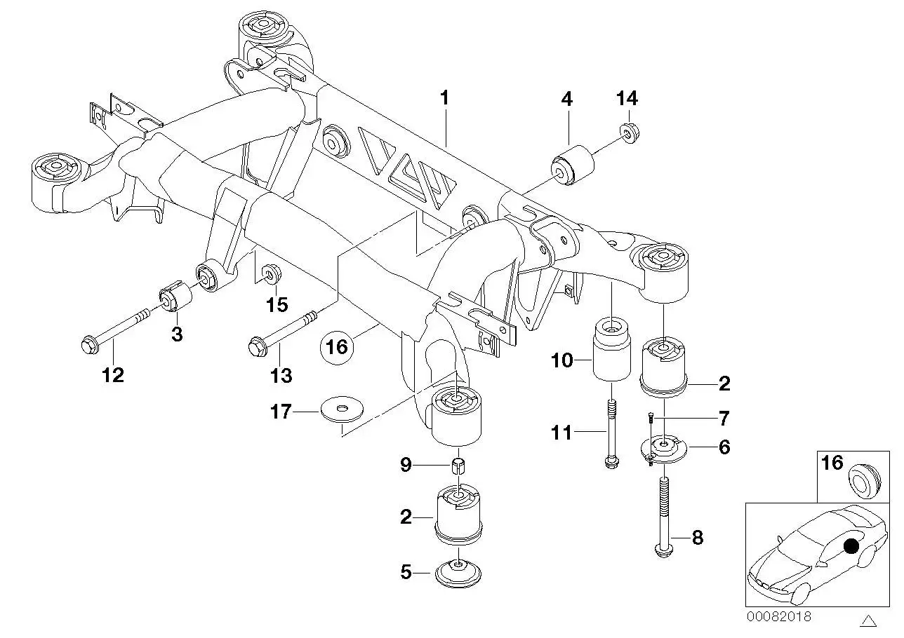 BMW Sechskantmutter E38 33171090387 - 7er E38