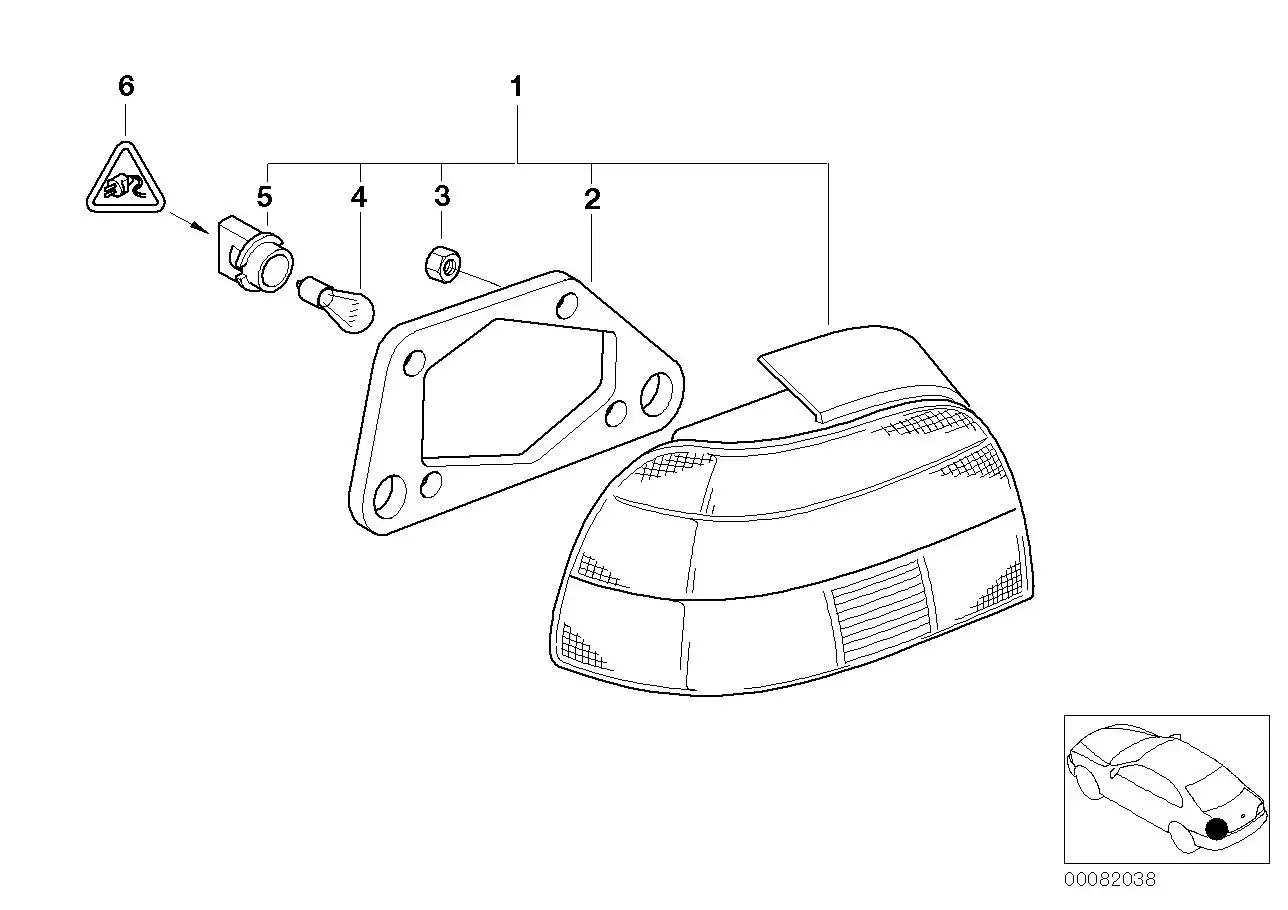 BMW Heckleuchte links E39 63216900209