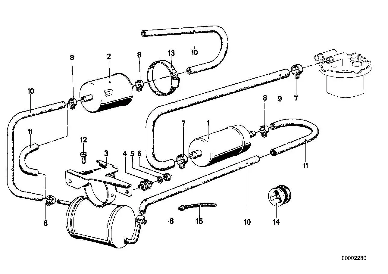 BMW Halter mit Expansionsgefaess E12 E24 16121120970