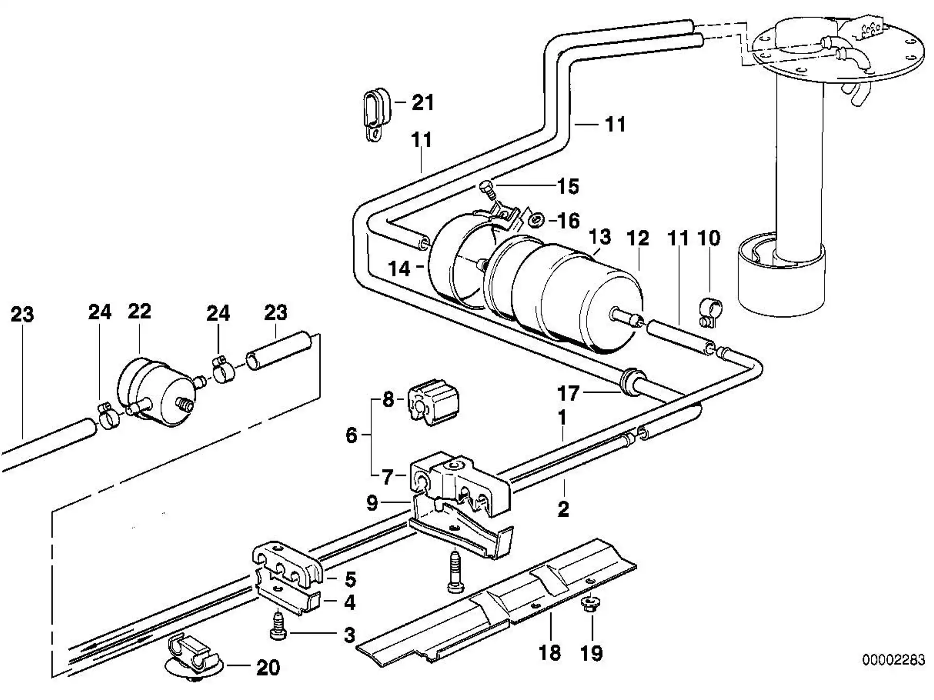 BMW Halter Kraftstofffilter E32 E34 16121178632