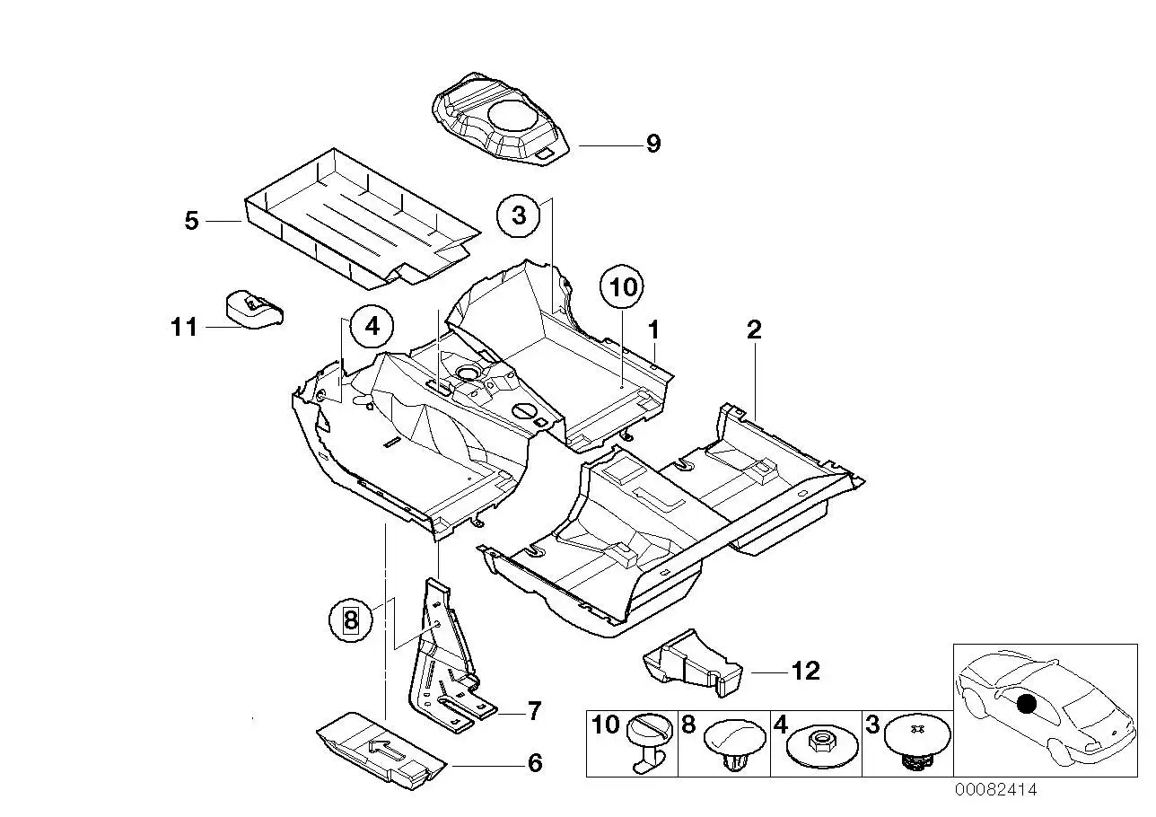 BMW Einlage links E46 51478209921 - Bildposition 06