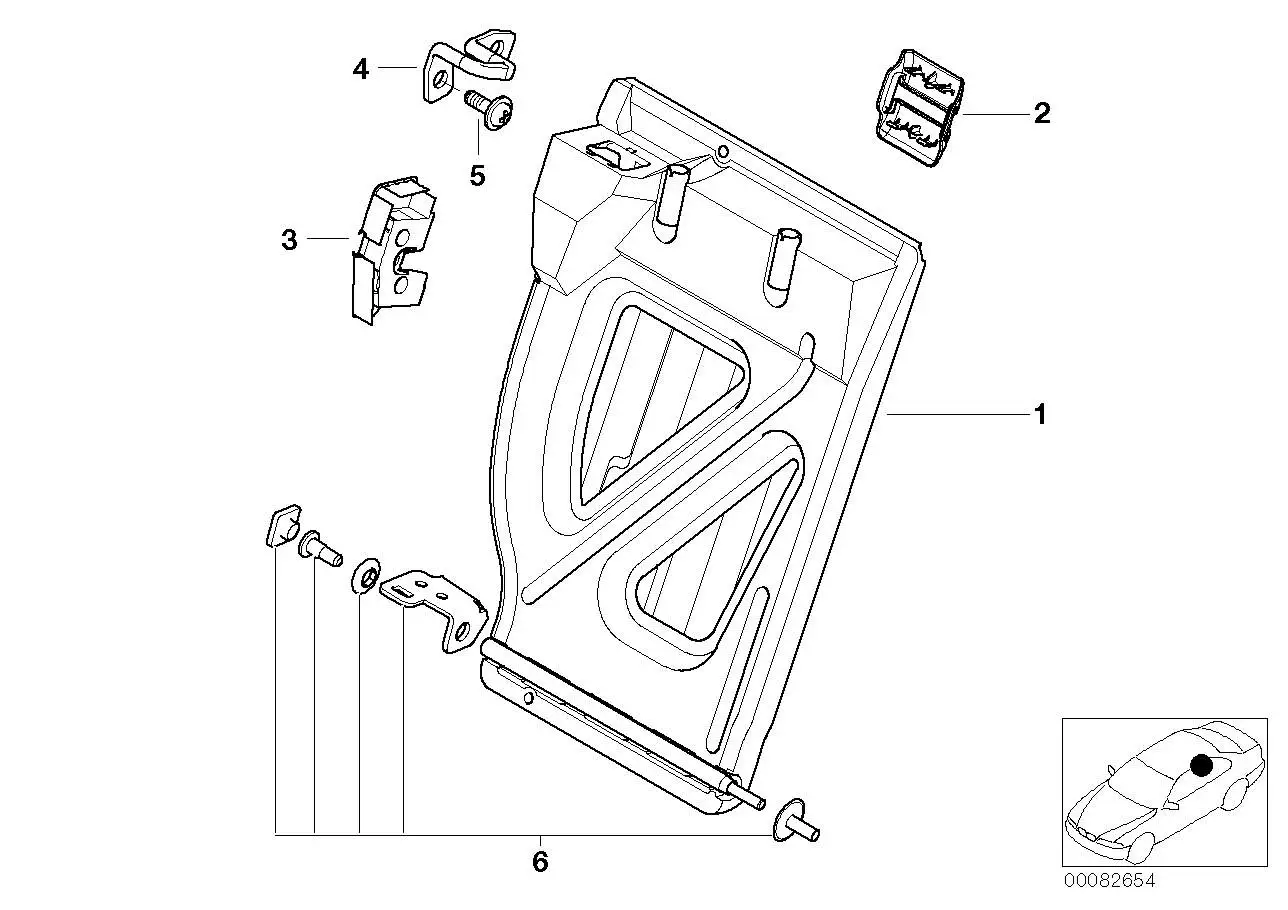 BMW Schloss hinten rechts E46 E83 52208267020 - 3er E46, X3 E83