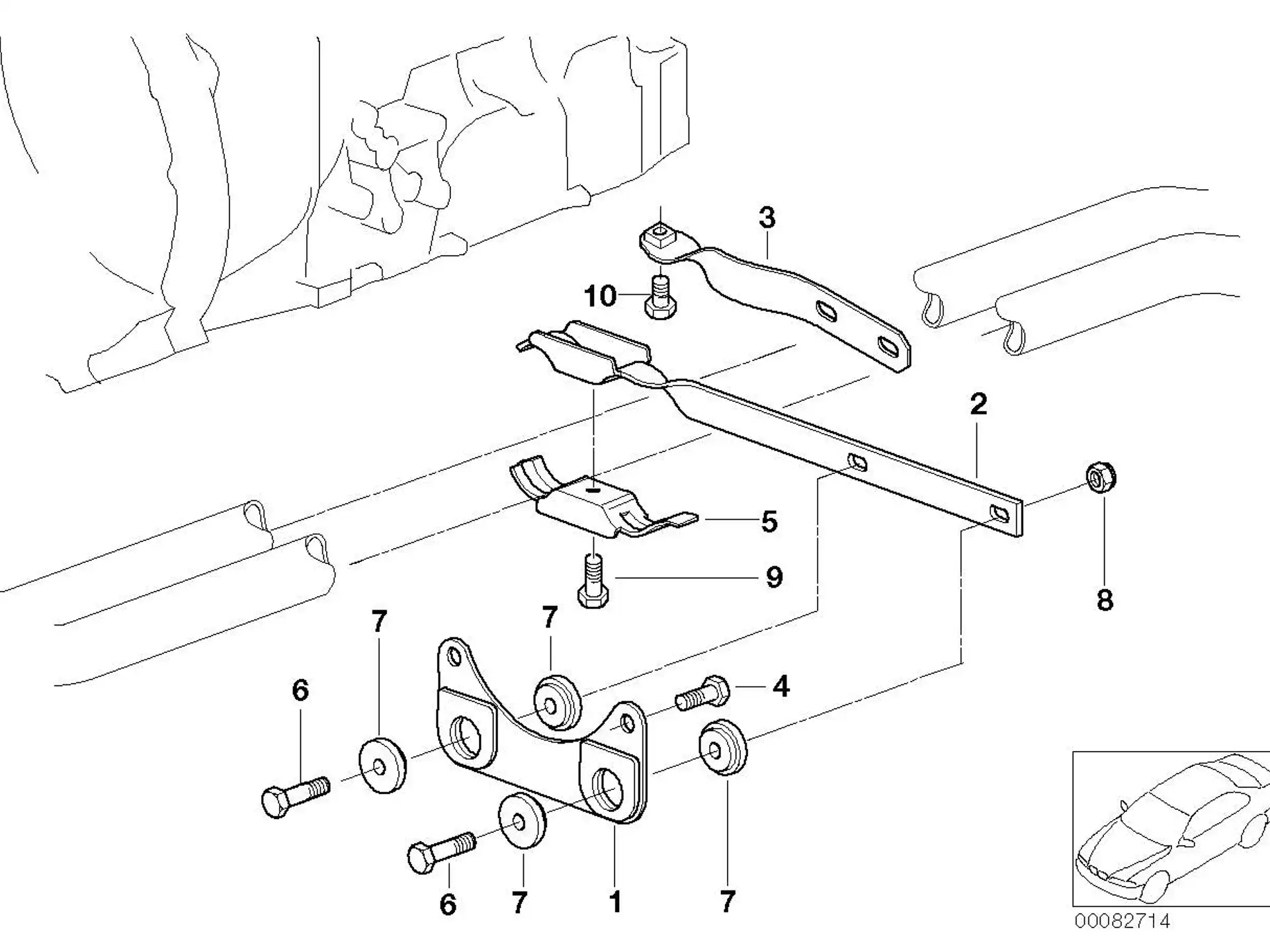 BMW Träger Abgasanlage E46 18301439148