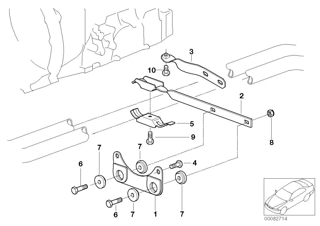 BMW Träger Abgasanlage E46 18301439148