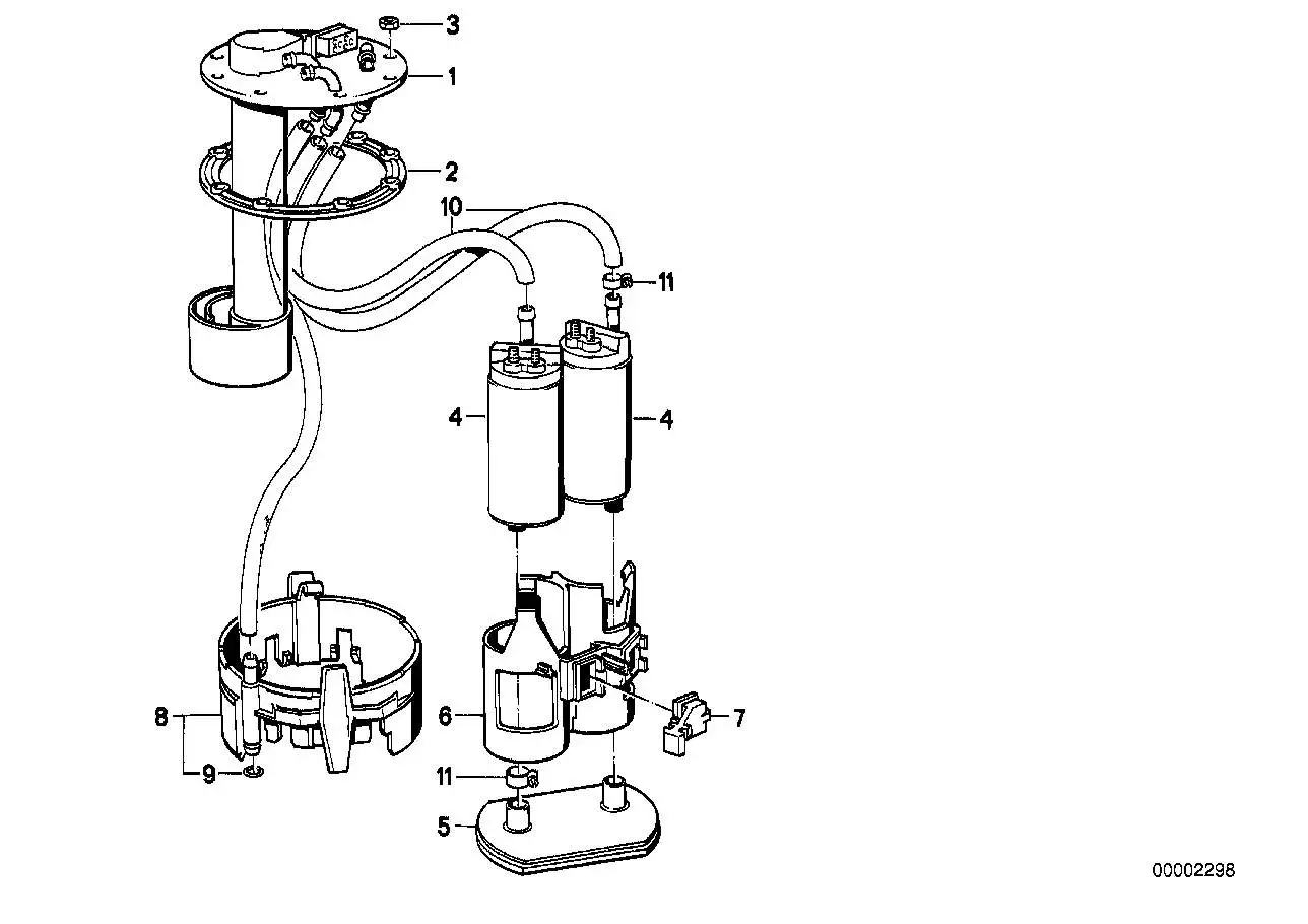 BMW Kraftstoffpumpe E32 16146768653 - Bildposition 04