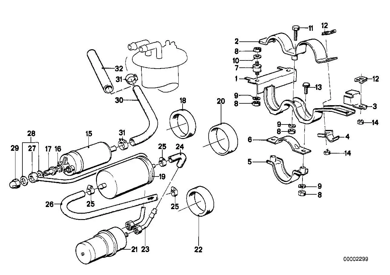 BMW Schelle E24 E28 16121177244 - 5er E28, 6er E24