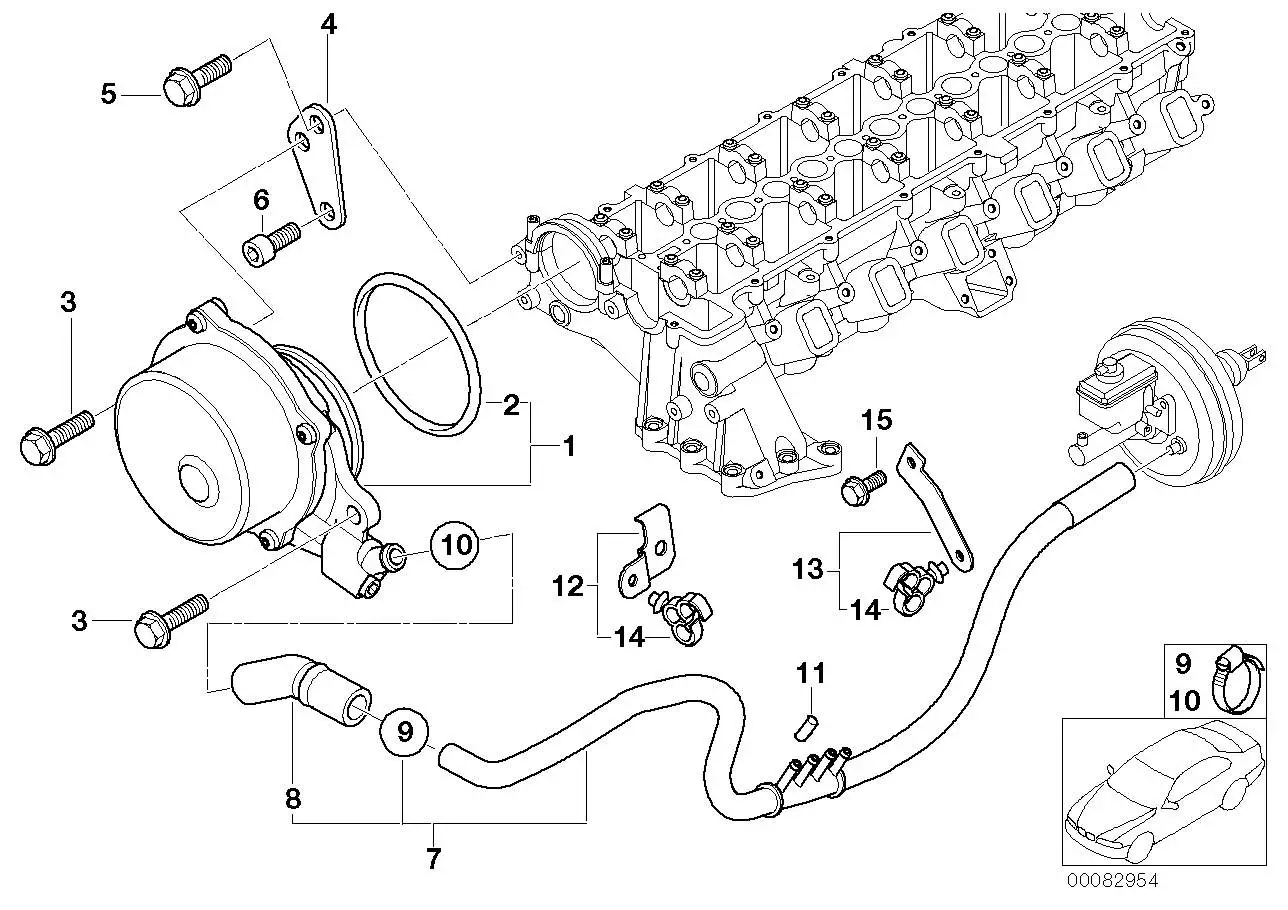 BMW Unterdruckschlauch E38 E39 E53 11667787080 - 5er E39, 7er E38