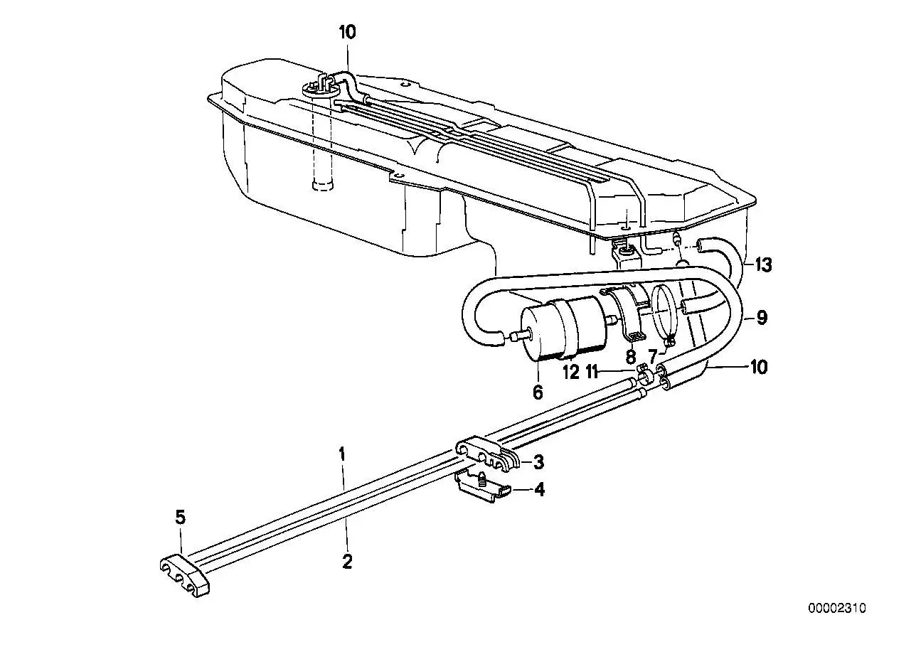 BMW Kraftstoff-Vorlaufleitung E30 16121179681 - Z1 E30