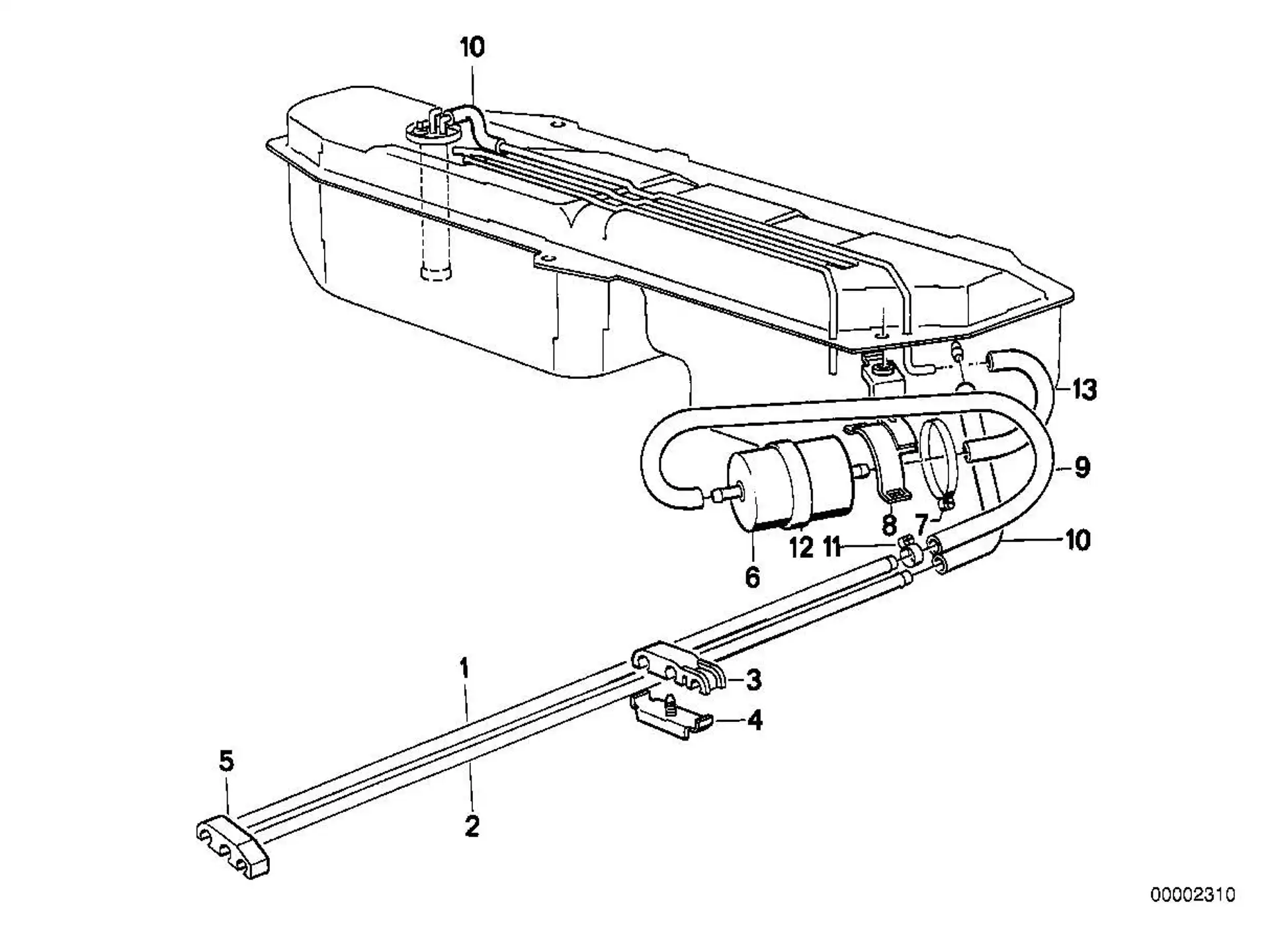 BMW Kraftstoff-Rücklaufleitung E30 16121179682