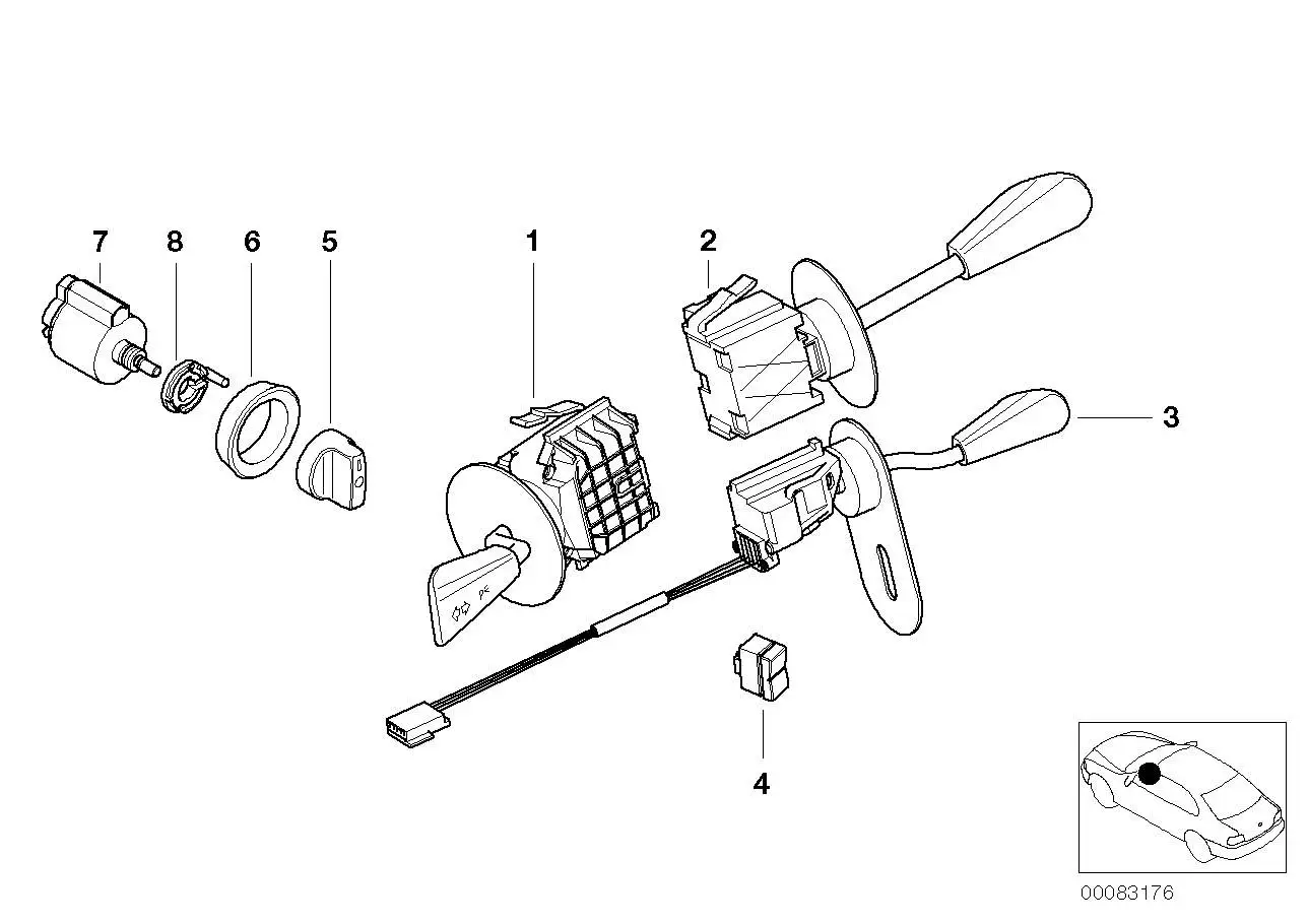 BMW Schalter Geschwindigkeitsregelung E52 61318386841 - Z8 E52