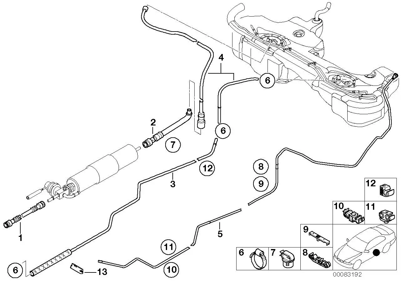 BMW Leitungshalter E46 16122282049 - Bildposition 07