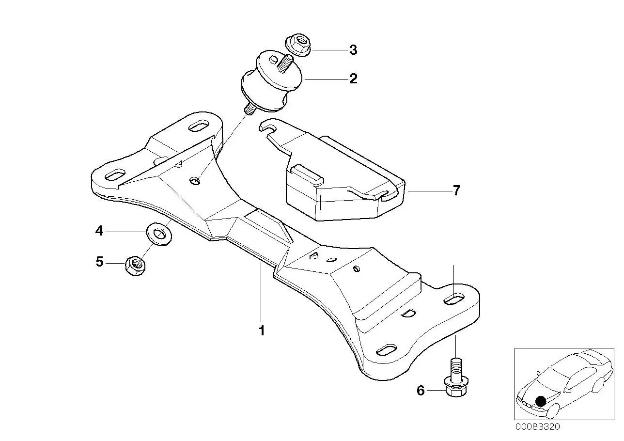 BMW Getriebeträger E46 22312229198 - 3er E46