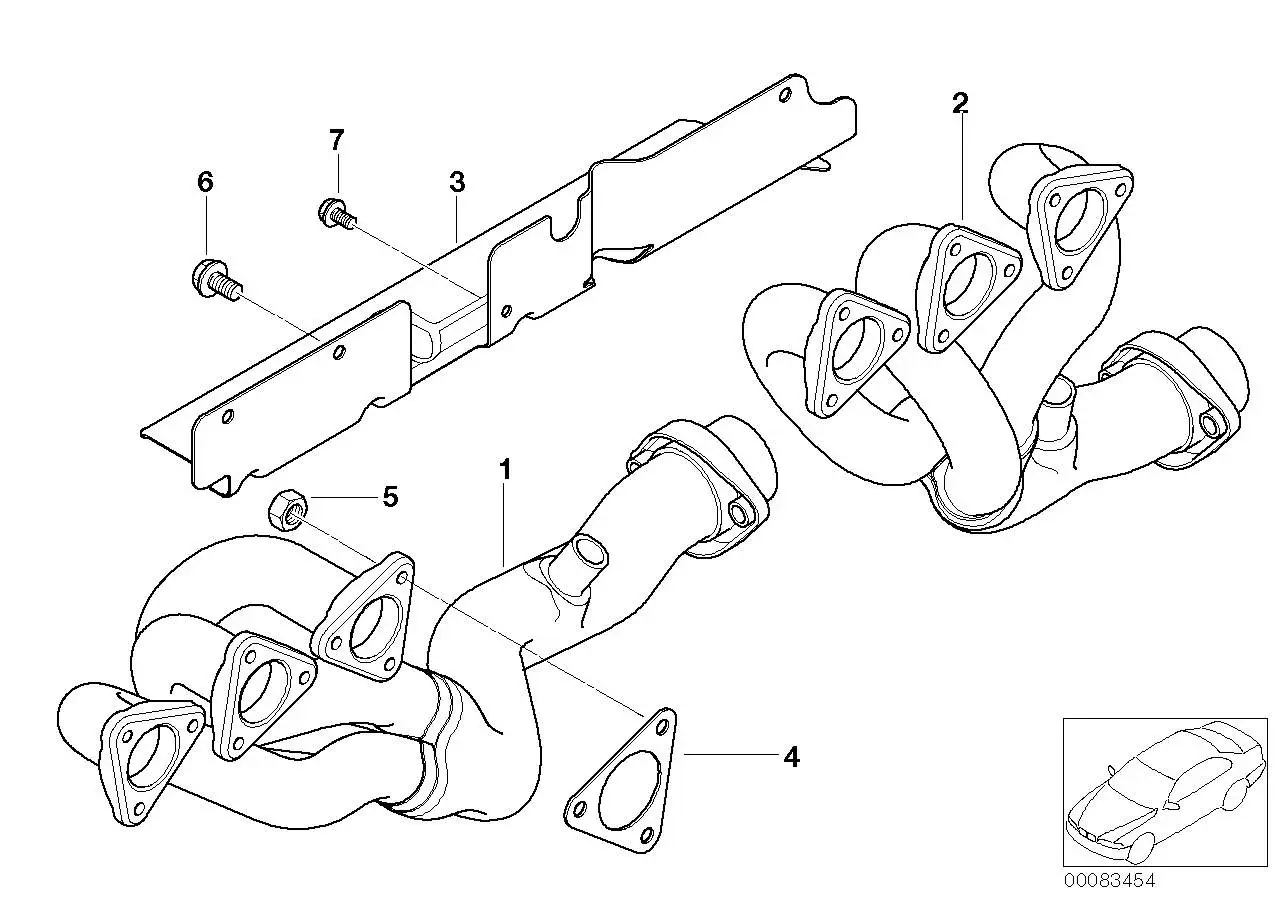 BMW Dichtung asbestfrei E46 E85 E86 11627830667 - 3er E46, Z4 E85