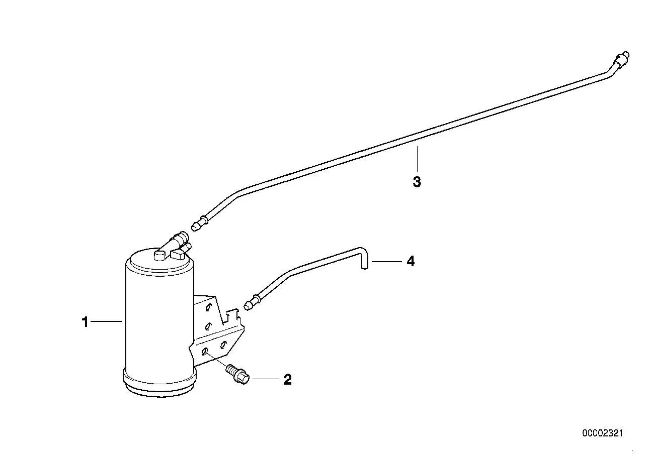 BMW Aktivkohlefilter E36 16131180886 - Z3 E36
