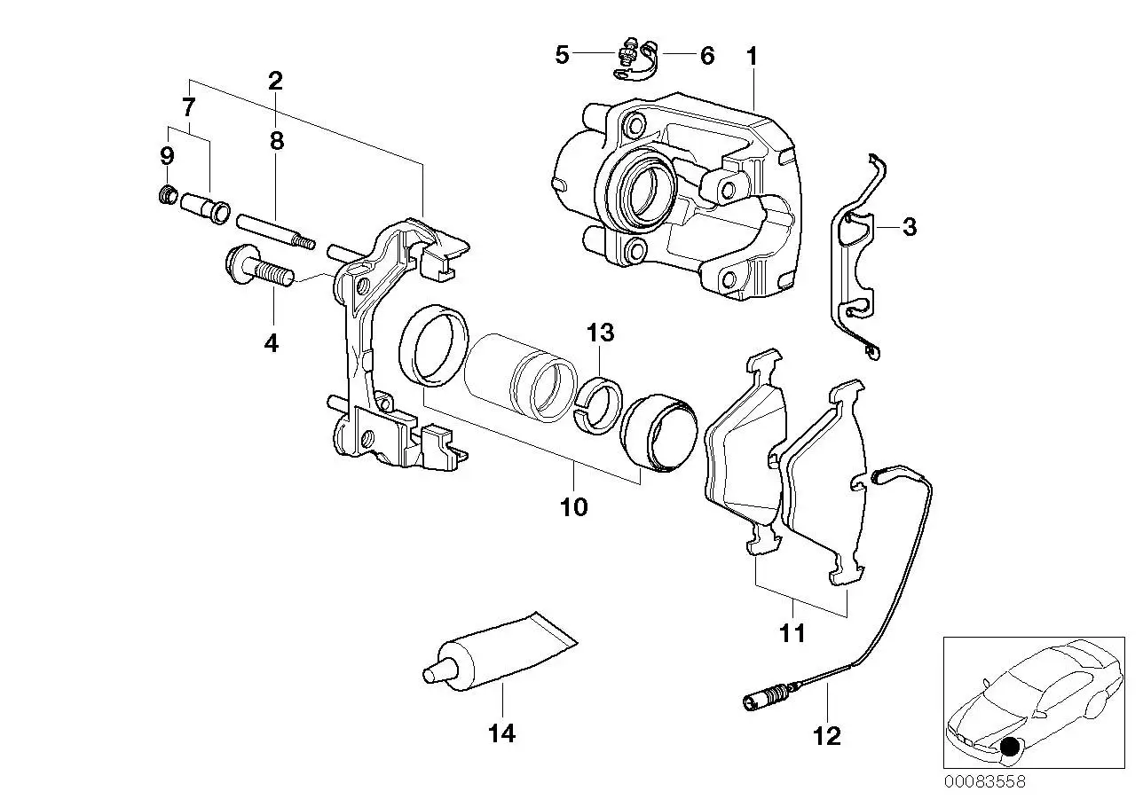 BMW Bremsbelagfühler E39 34351163207