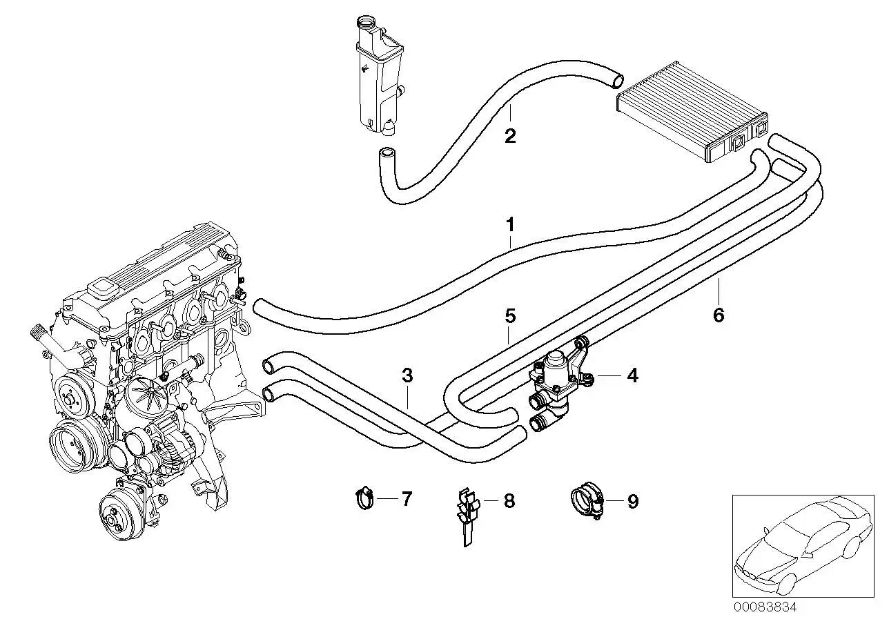 BMW Wasserventil E39 E46 E52 E83 64118369805 - 3er E46, 5er E39,