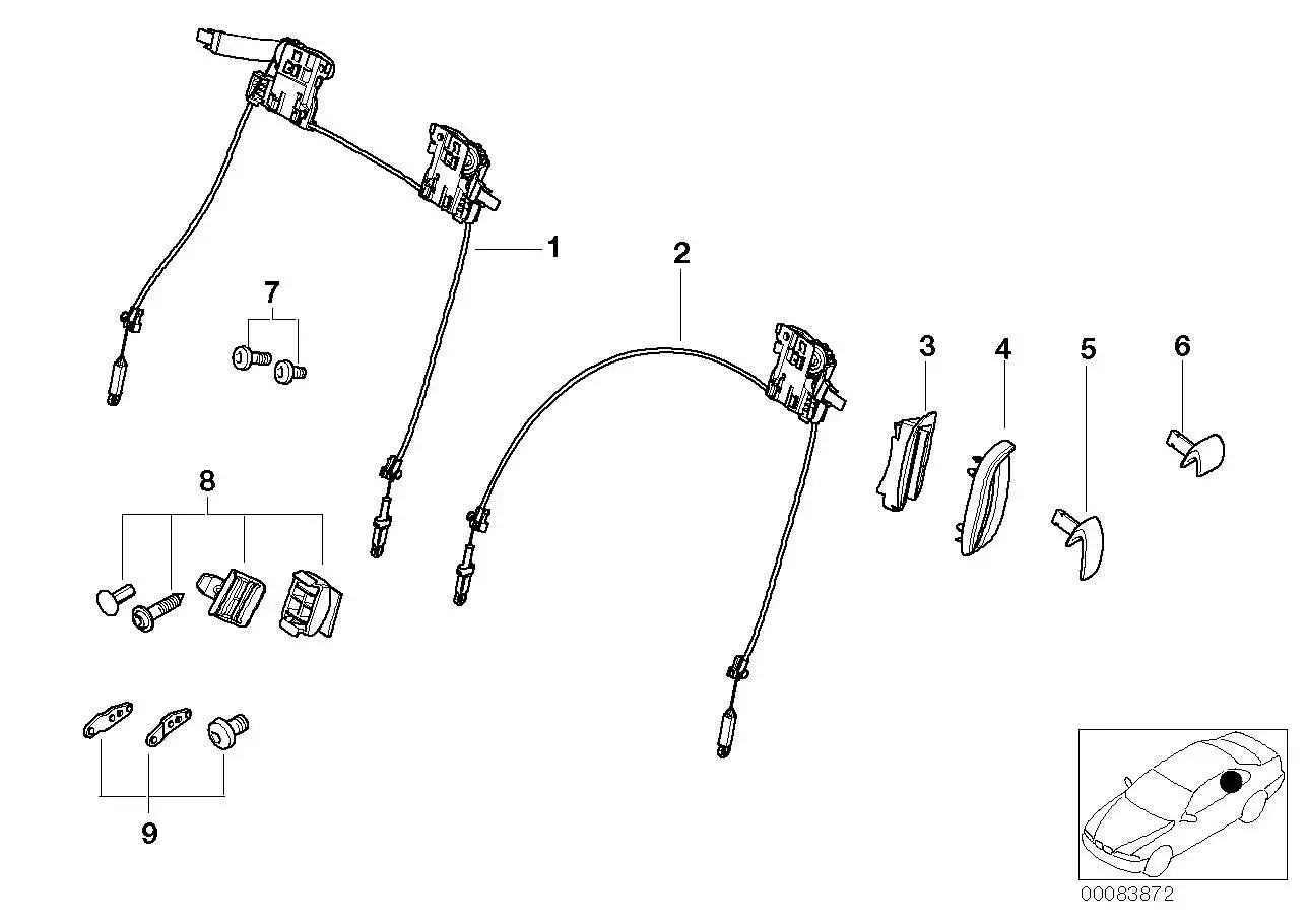 BMW Blende rechts E46 52108242838