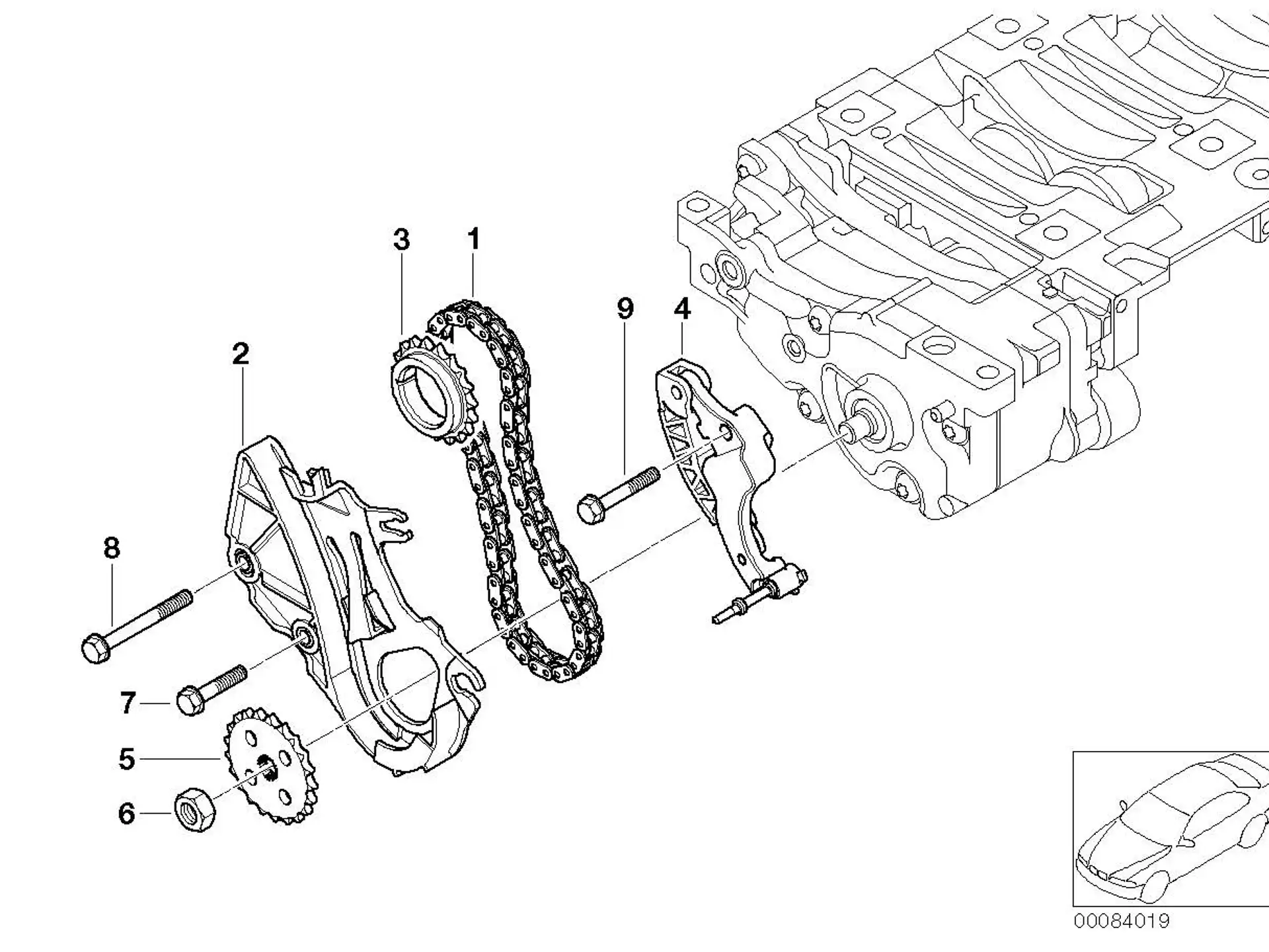 BMW Kette E46 E60 E61 E81 E82 E83 E84 E85 E87 E88 E90 E91 E92 E93 R55 R56 R57 R58 R59 R60 R61 11277500502