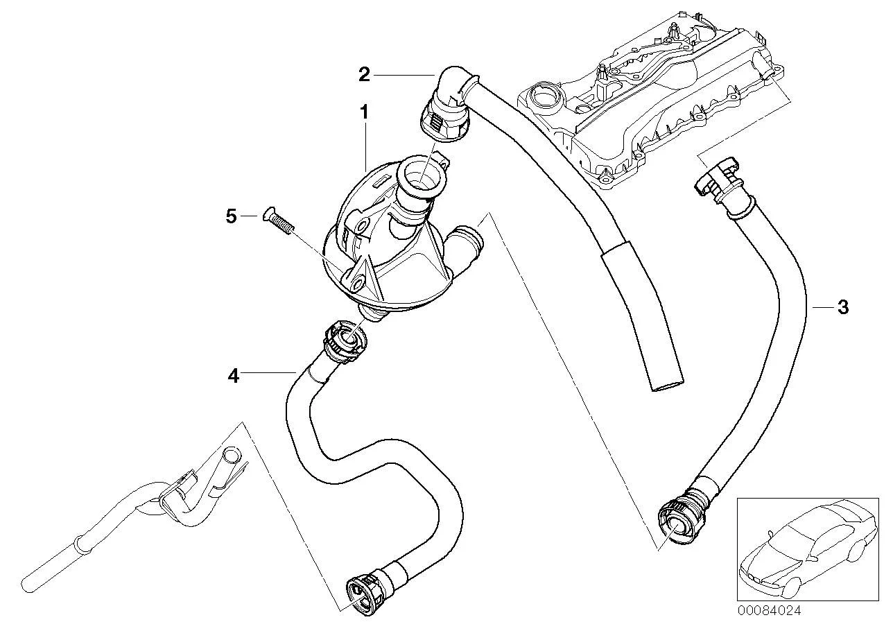 BMW Entlüftungsschlauch E46 E83 E85 E87 E90 E91 11157503524