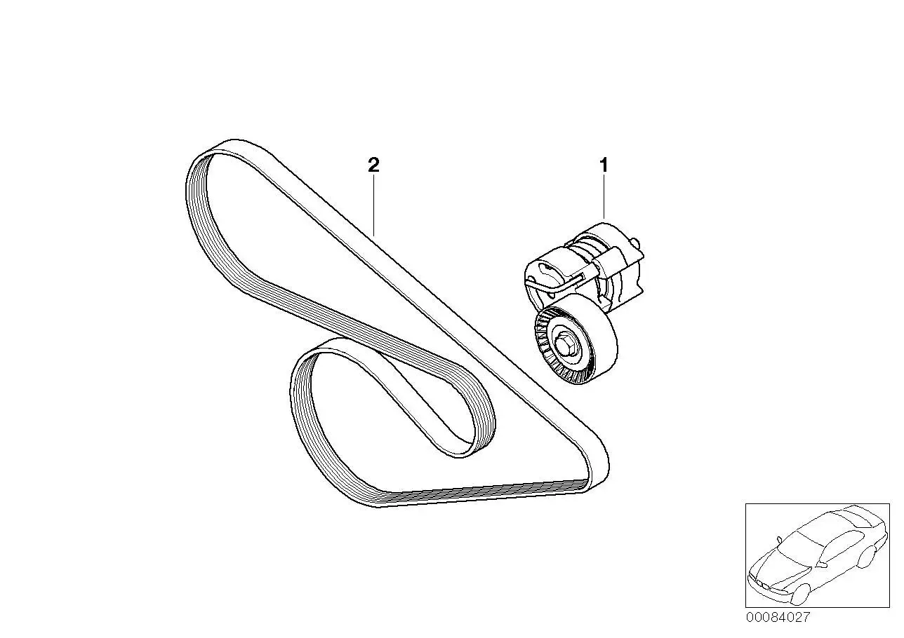 BMW Riemenspanner mechanisch E60 E61 E81 E87 E88 E90 E91 E92 E93