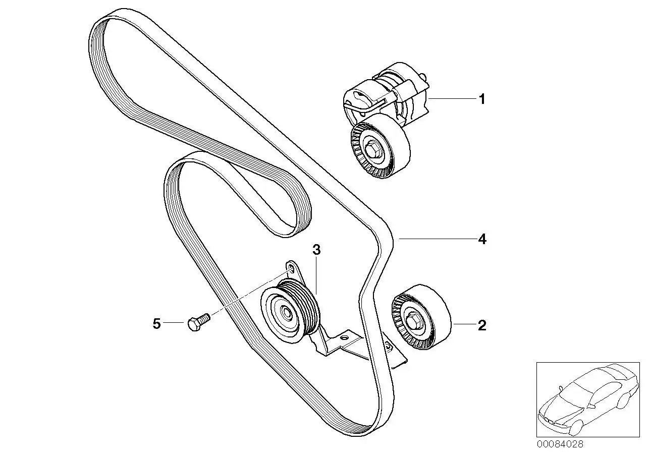 BMW Umlenkrolle E46 E60 E81 E82 E83 E84 E85 E87 E88 E90 E91 E92 E