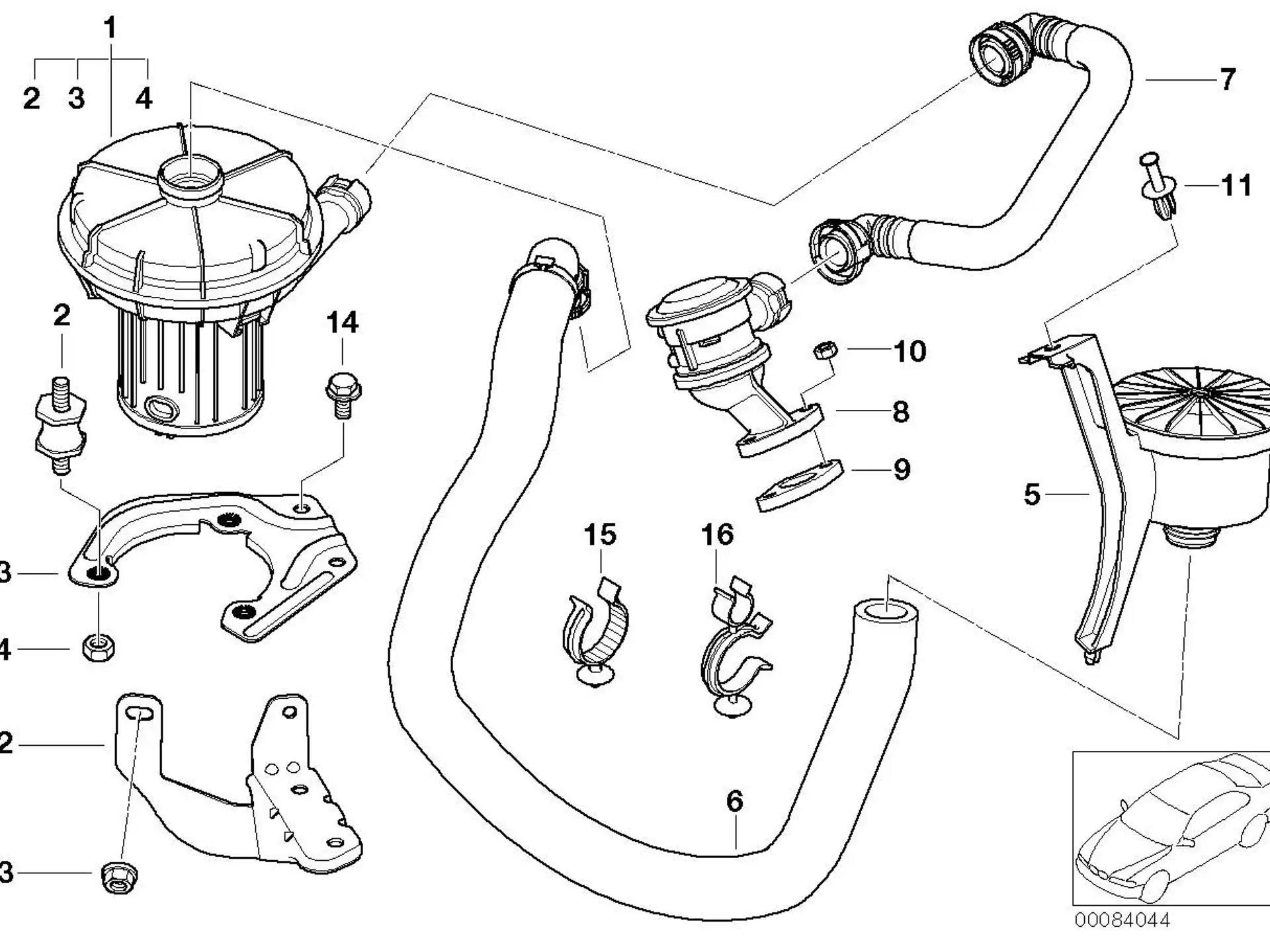 BMW Sekundärluftfilter E46 11721716578