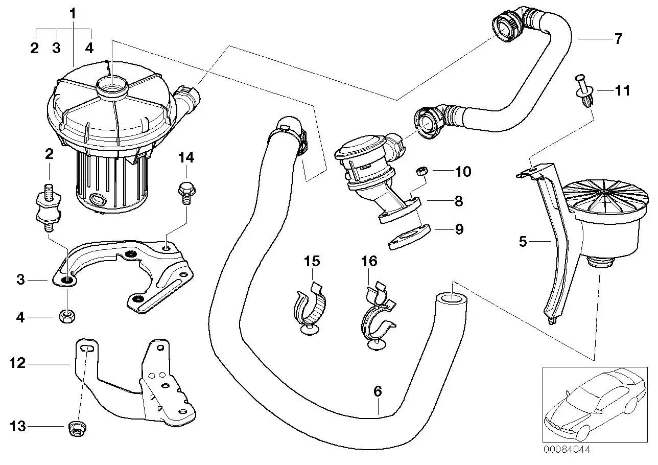 BMW Saugschlauch E46 11727515696